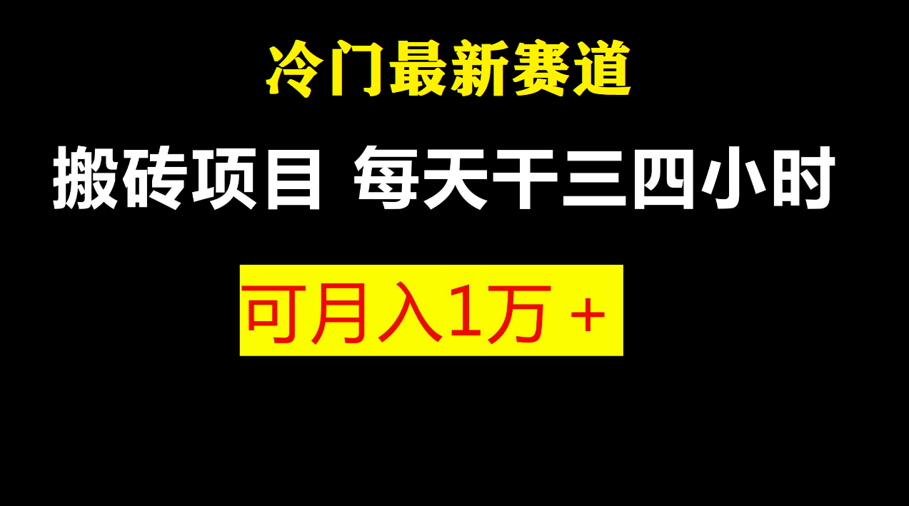 探索最新冷门游戏搬砖机会，小白也能月入过万（附教程+软件）