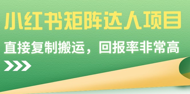 （9019期）小红书矩阵达人项目，直接复制搬运，回报率非常高插图