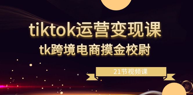 （8848期）tiktok运营变现课，tk跨境电商摸金校尉（21节视频课）插图