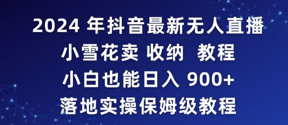 2024年抖音最新无人直播小雪花卖收纳教程，小白也能日入900+落地实操保姆级教程【揭秘】插图