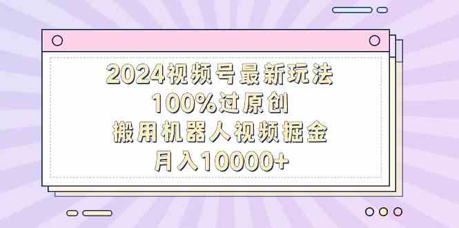 （9151期）2024视频号最新玩法，100%过原创，搬用机器人视频掘金，月入10000+插图