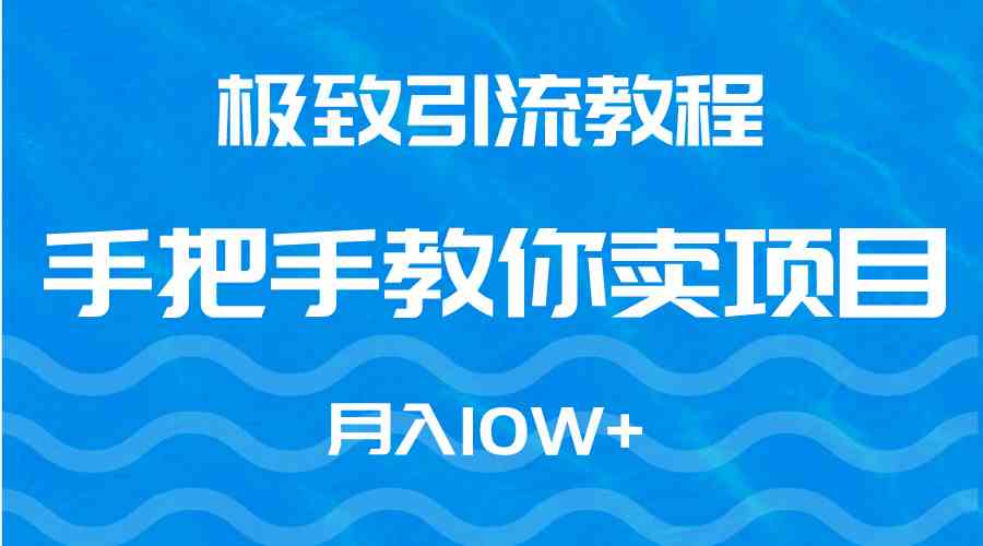 （9265期）极致引流教程，手把手教你卖项目，月入10W+插图