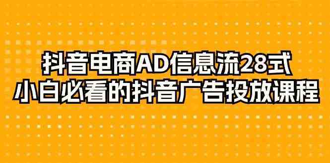 抖音电商AD信息流28式，小白必看的抖音广告投放课程（29节课）插图