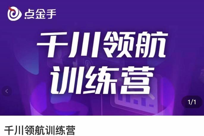 （3244期）点金手·千川领航训练营，干川逻辑与算法的剖析与讲解（原价999）插图