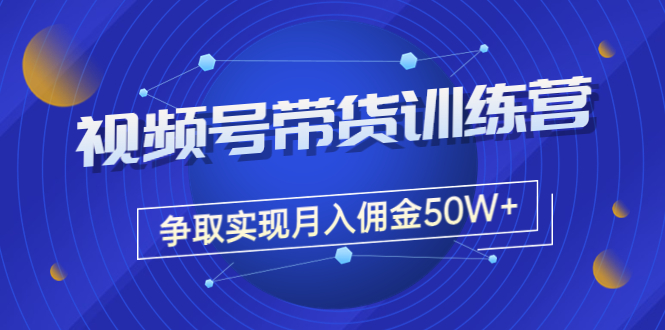 （3235期）收费4980的《视频号带货训练营》争取实现月入佣金50W+（课程+资料+工具）插图