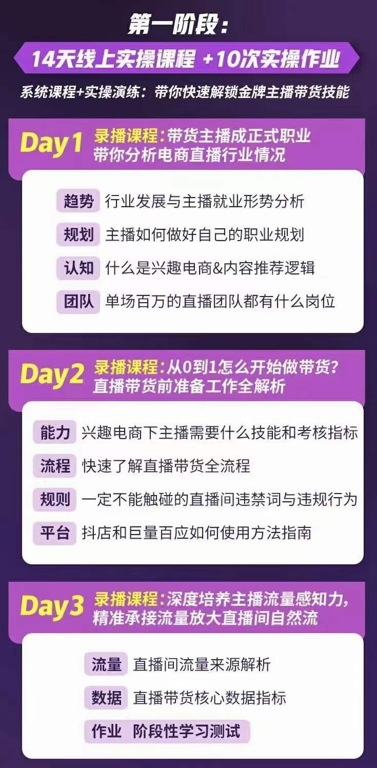 （3411期）金牌主播实战进阶营 普通人也能快速变身金牌带货主播插图1