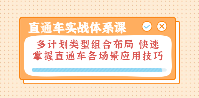 （3475期）直通车实战体系课：多计划类型组合布局 快速掌握直通车各场景应用技巧插图