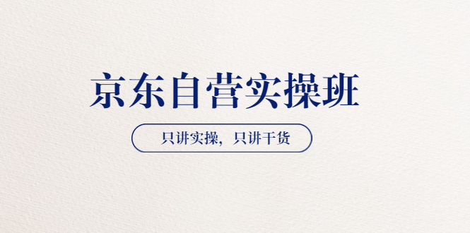 （3467期）【京东自营实操班】只讲实操，只讲干货（28小时课程-共2期）插图