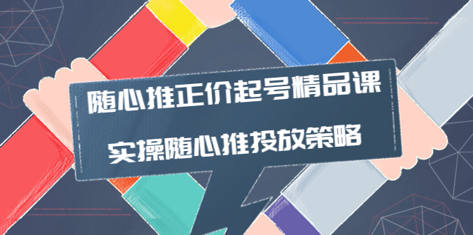 （3897期）随心推正价起号精品课，实操随心推投放策略（5节课-价值298）插图