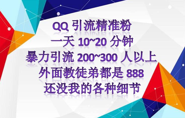 （4122期）外面收费888元的QQ群另类引流方案：日200~300精准粉方法插图1