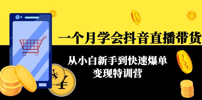 （4299期）一个月学会抖音直播带货：从小白新手到快速爆单变现特训营(63节课)插图