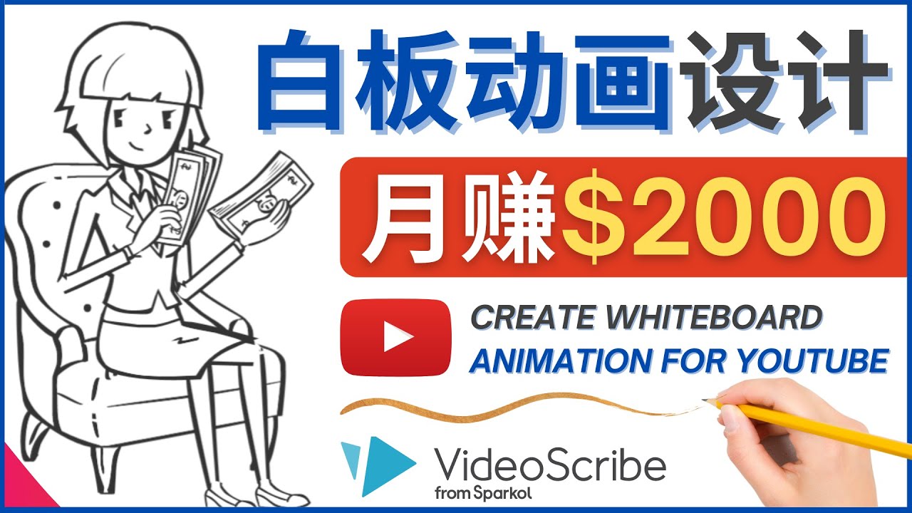 （4341期）创建白板动画（WhiteBoard Animation）YouTube频道，月赚2000美元插图