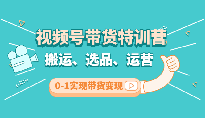 （4471期）视频号带货特训营(第3期)：搬运、选品、运营、0-1实现带货变现插图