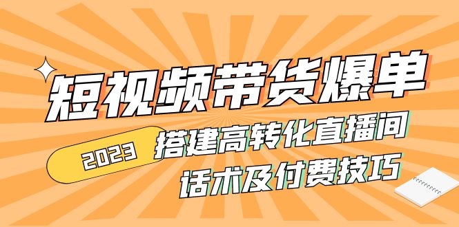 （4796期）2023短视频带货爆单 搭建高转化直播间 话术及付费技巧(无中创水印)插图