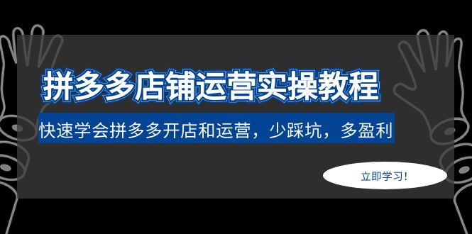 （4883期）拼多多店铺运营实操教程：快速学会拼多多开店和运营，少踩坑，多盈利插图