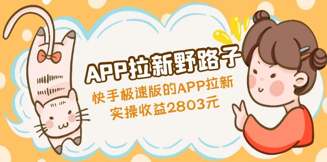 （4946期）APP拉新野路子：快手极速版的APP拉新赚，实操收益2803元插图