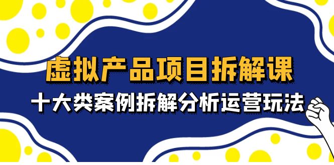 （4983期）虚拟产品项目拆解课，十大类案例拆解分析运营玩法（11节课）插图