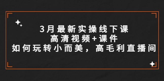 （5597期）3月最新实操线下课高清视频+课件，如何玩转小而美，高毛利直播间插图