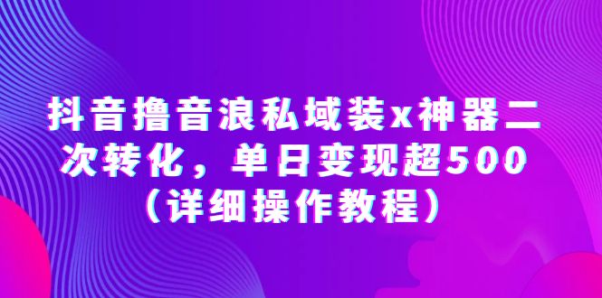 （6186期）抖音撸音浪私域装x神器二次转化，单日变现超500（详细操作教程）插图