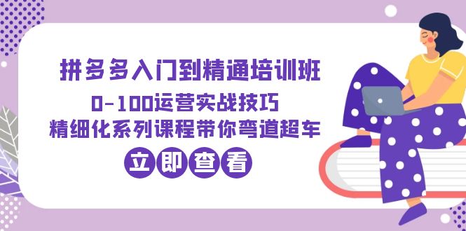 （6243期）2023拼多多入门到精通培训班：0-100运营实战技巧 精细化系列课带你弯道超车插图