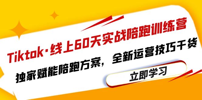 （6333期）Tiktok·线上60天实战陪跑训练营，独家赋能陪跑方案，全新运营技巧干货插图