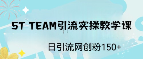 （6578期）ST TEAM引流实操课，日引流网创粉100+插图