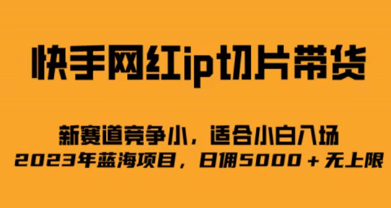 （6832期）快手网红ip切片新赛道，竞争小事，适合小白  2023蓝海项目插图