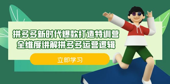 （6813期）拼多多·新时代爆款打造特训营，全维度讲解拼多多运营逻辑（21节课）插图