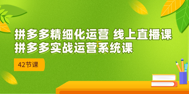 （7151期）2023年8月新课-拼多多精细化运营 线上直播课：拼多多实战运营系统课-42节插图