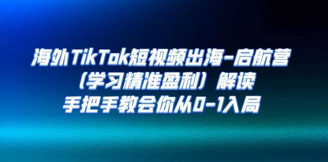 （7195期）海外TikTok短视频出海-启航营（学习精准盈利）解读，手把手教会你从0-1入局插图