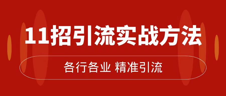 （7386期）精准引流术：11招引流实战方法，让你私域流量加到爆（11节课完整版）插图