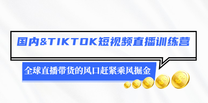 （2478期）国内&TIKTOK短视频直播训练营，全球直播带货的风口赶紧乘风掘金插图