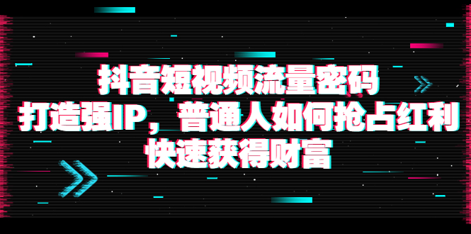 （3623期）抖音短视频流量密码：打造强IP，普通人如何抢占红利，快速获得财富插图