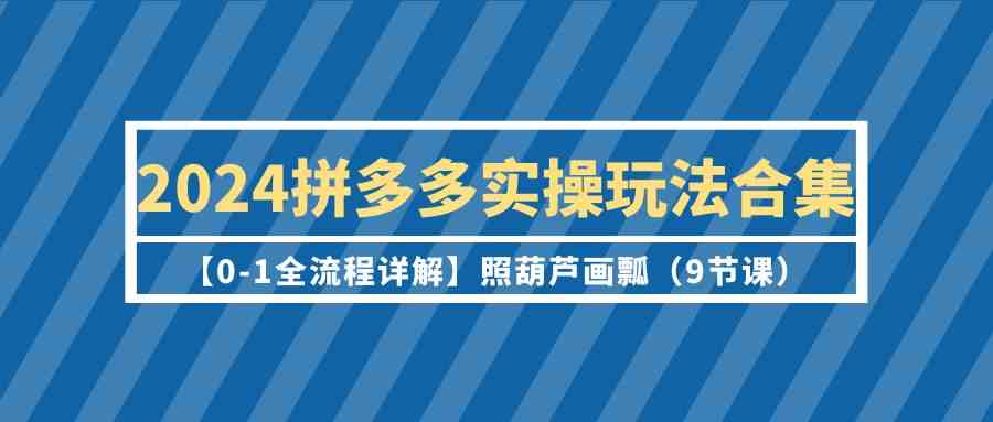 （9559期）2024拼多多实操玩法合集【0-1全流程详解】照葫芦画瓢（9节课）插图