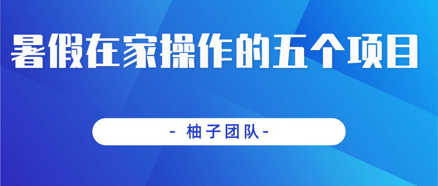 暑假在家操作的五个项目，稳定轻松实现日入100+插图