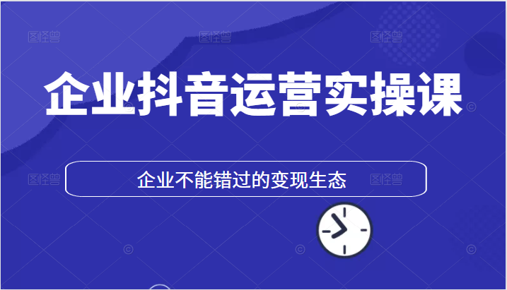 企业抖音运营实操课，企业不能错过的变现生态插图