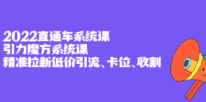 2022直通车系统课+引力魔方系统课，精准拉新低价引流、卡位、收割插图