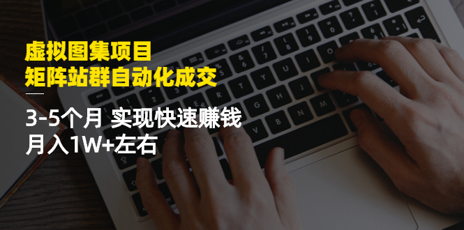 虚拟图集项目：矩阵站群自动化成交，3-5个月 实现快速赚钱 月入1W+左右插图