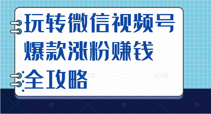 玩转微信视频号爆款涨粉赚钱全攻略，让你快速抓住流量风口，收获红利财富插图