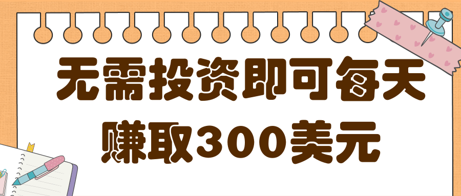 最新无需投资即可每天赚取300美元以上的网上赚钱项目【视频教程】插图