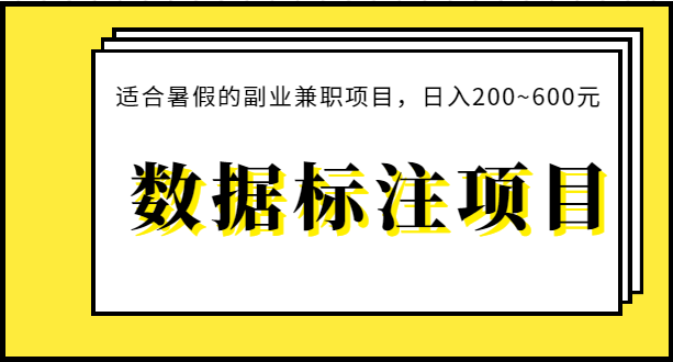 数据标注项目：适合暑假的副业兼职项目，日入200~600元插图