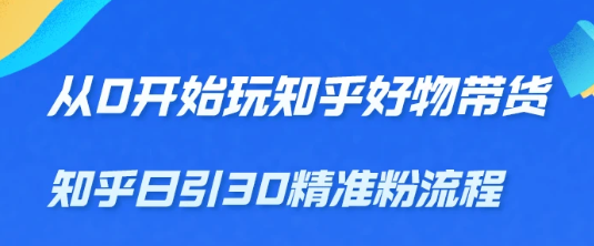 从0开始玩知乎好物带货，教你知乎日引30精准粉流程，轻松月入万元【无水印】插图