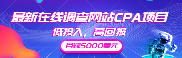 最新在线调查网站CPA项目，低投入，高回报月赚5000美元【视频教程】插图