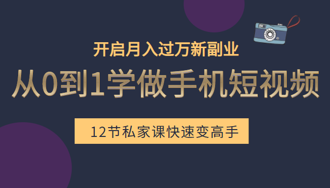 从0到1学做手机短视频：小白快速变高手，开启月入过万新副业插图