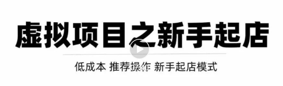 虚拟项目快速起店模式，0成本打造月入几万虚拟店铺！【视频教程】插图