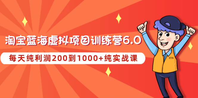 《淘宝蓝海虚拟项目陪跑训练营6.0》每天纯利润200到1000+纯实战课插图