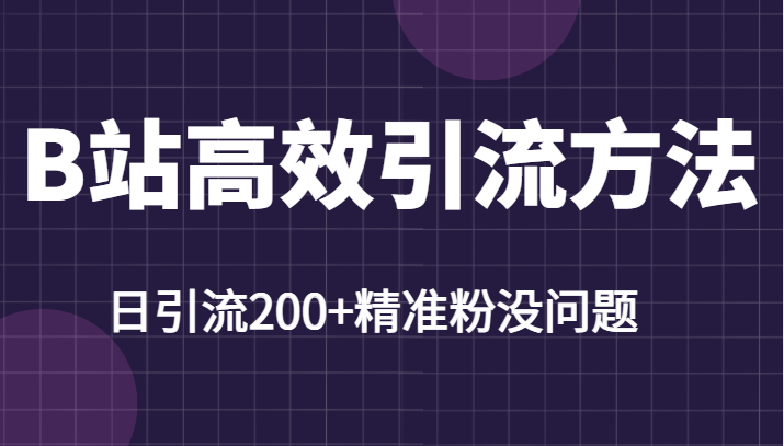 B站高效引流方法，学会这一招，日引流200+精准粉没任何问题插图