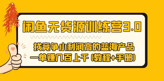 闲鱼无货源训练营3.0：竞争小利润高 一单赚几百上千（教程+手册）第3次更新插图