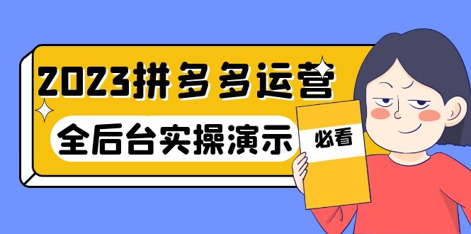 2023拼多多·运营：14节干货实战课，拒绝-口嗨，全后台实操演示插图