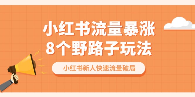 小红书流量-暴涨8个野路子玩法：小红书新人快速流量破局（8节课）插图